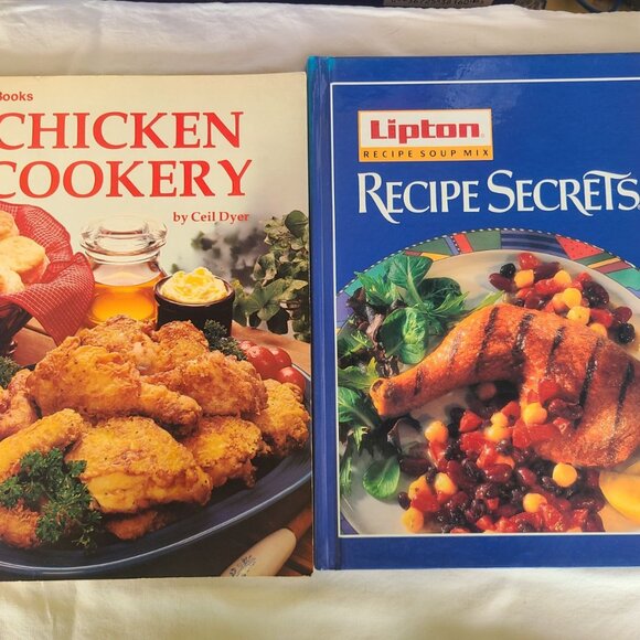 2 Book Set – Chicken Cookery by Ceil Dyer & Lipton Recipe Secrets Cookbook - Picture 1 of 4